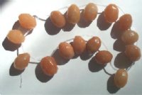16 inch strand of 23x17mm Red Aventurine Faceted Tumbled Nugget